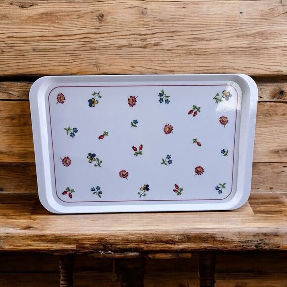 Villeroy & Boch Italy Melanine Serving Tray 18.5" Petite Fleur White Floral - Picture 2 of 6